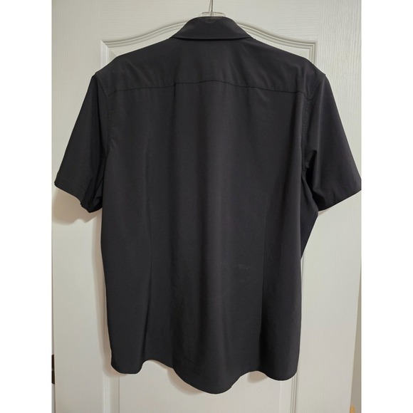 Mizzen+Main Shirt Mens Large Black Leeward Trim Fit Short Sleeve Performance - Picture 2 of 8